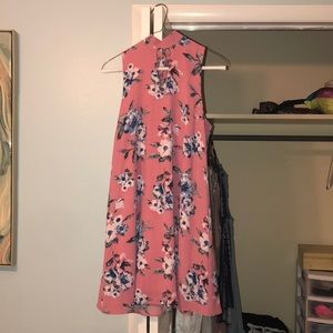 Pink floral dress